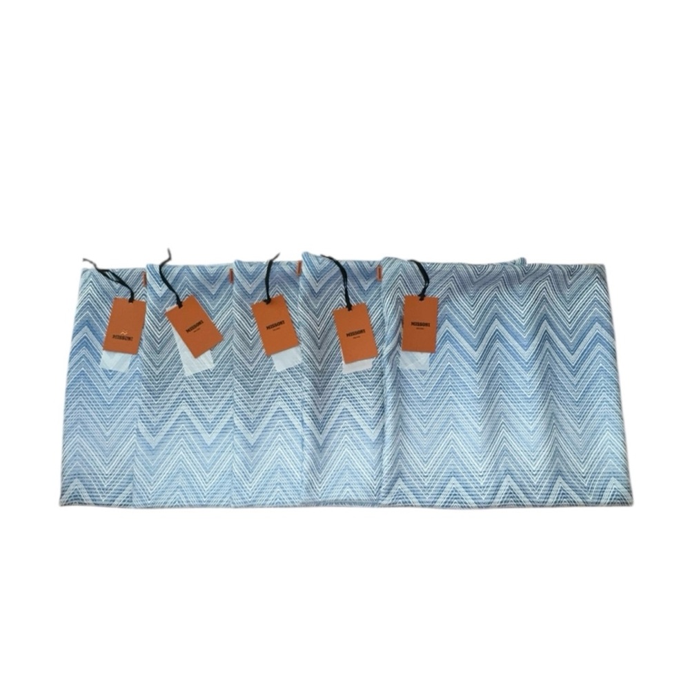 5 x NWT‎ Missoni Home Timmy Merino Wool Blue Ombre Chevron Pillow Covers